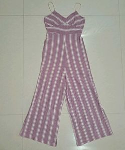 Lavender Striped Jumpsuit