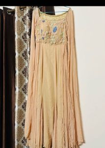 Elegant Peach Embellished Gown