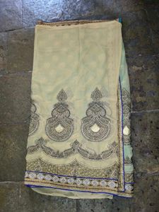 Teal Saree with Embellishments