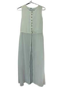 Front Open Indo Western White Kurti Dress