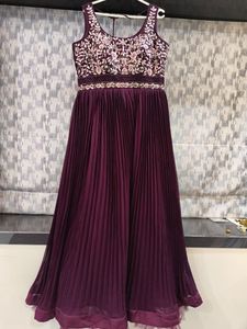Elegant Purple Ethnic Gown