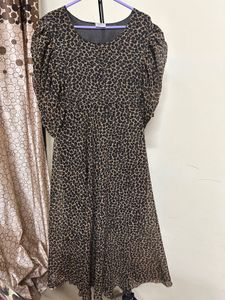 Leopard Print Midi Dress