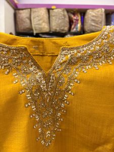Yellow Embroidered Kurta Set