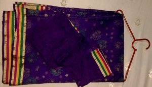Purple Floral Sari