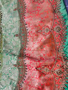 Orange Embroidered Blousewith Lehanga