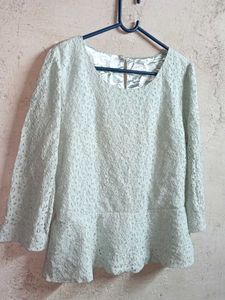 Women&#39;s Fashion Lace Peplum Top Blouson