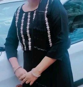 Elegant Black Kurta plazo set