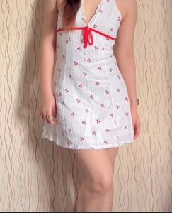 Cherry Print Mini Dress🍒
