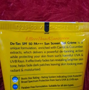 VLCC De-Tan Sun Screen Gel Creme