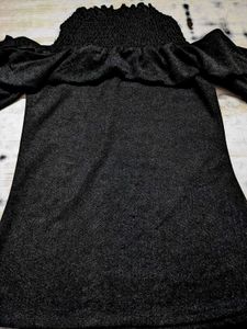 Gray Off-Shoulder Long Sleeve Top