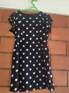 Navy Polka Dot Dress