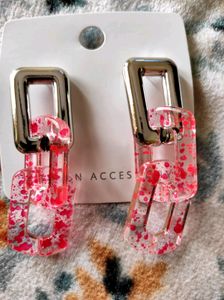 Beautiful Designed Red N Silver Fashionable Earrings For Any Occasion