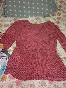 Cute Maroon Printed Top