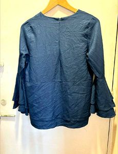 Beautiful Navy Bell Sleeve Top