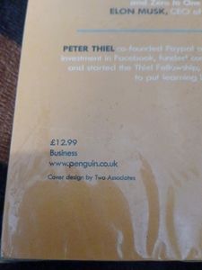 Zero To One By Peter Thiel With Blake Masters