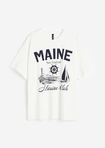 H&amp;M Printed White Tee