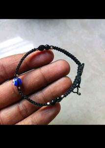 Pure Silver 8 Moti Evil Eye Braslet (Najariya)