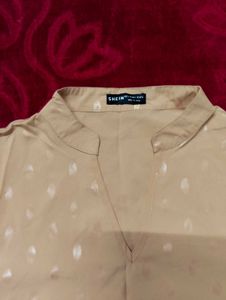 🌸Shein Elegant Beige Long Sleeve Dress