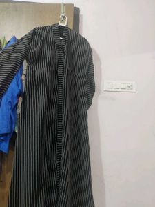Striped Black abaya