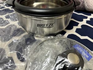 2 Stainless Steel Caserroles  New