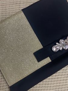Vintage Black &amp; Gold Beaded Sling
