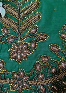 Green Embroidered Salwar Kurta  With Dupatta