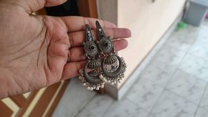 silver replica earring
