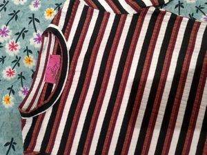 Striped Bodycon Midi Dress