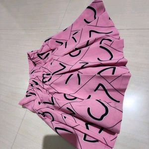 Pink Patterned Skirt