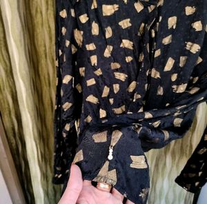 Fabienne Chapot Sunset Foil Print Blouse ✨🖤