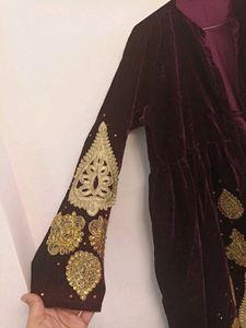 A Very Beautiful Wine Valvet Kurta