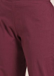 Sangria Asymmetric Burgundy Cordset
