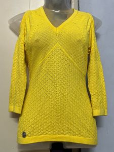 branded Yellow Knit winter Top