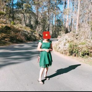 Stylish Green Midi Dress