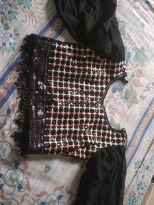 Black elegant ethnic top