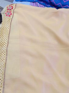 Designer Lemonyellow Saree