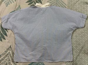 Striped Dolman Sleeve Blouse