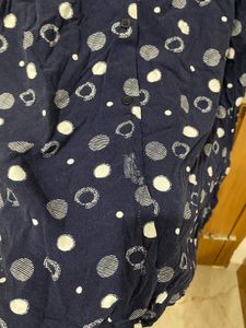 Navy Polka Dot Long Sleeve Dress