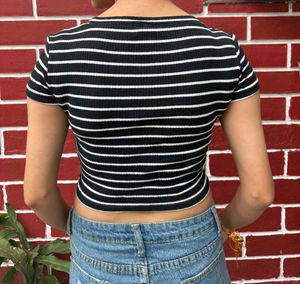 Striped Crop Top