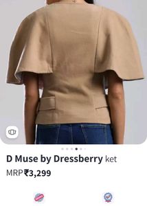 Dressberry Brand New Butterfly Cape Wool Jacket