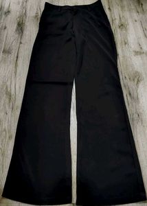 Flared Mid Rise Black Trouser