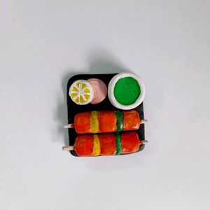 Food Fridge Magnet - Tikka Kabab