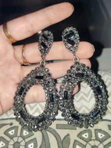 Amazing Black Crystal Earrings