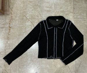 H&M Black Sheer Top