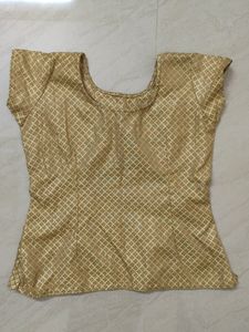 Brocade Slip On Blouse