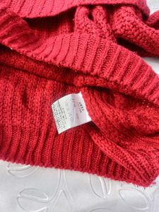 Chic Red Off-Shoulder Sweater