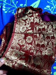 Zari Borders Embroidery  Saree Blouse  size 44