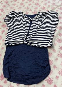 Chic Blue Top For Women Size S/M