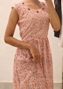 Pink floral Dress