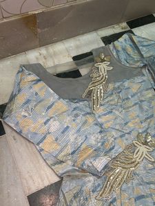 Elisha Blue and Gold Dress Gown